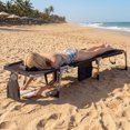 thumbnail image 3 of Costway Chaise Longue de Plage Extérieure Pliante avec Oreiller Noir, 3 of 9