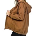 thumbnail image 3 of CAROOTU Front Open Hoodies with Pocket Thick Zipper Sweatshirt Drawstring Hood, 3 of 7
