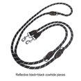 thumbnail image 2 of Becaristey Adjustable Versatile Nylon Dog Collar For Hands-Free Control Bright Reflective Nylon Dog Lead reflective black, 2 of 6