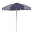 thumbnail image 1 of SimplyShade SSUB865KIT-P034-P038 Tahiti 6.5 ft. Polyester Beach Umbrella with Fiberglass Ribs  Navy, 1 of 2