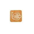 thumbnail image 2 of Agiferg Bamboo Wood Hollowed Wooden Cup Mat Cartoon Table Mat Pot Mat Bowl Mat, 2 of 7