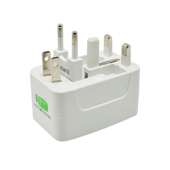 Universal Worldwide Phone Charger Travel Wall AC Power Plug Adapter All in One Charging Ports