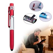 ZTTD 1Pcs Multifunction Stylus Pen Capacitive Touch Screen Ballpoint Pen with LED Light, Foldable Phone Holder Stand for Writing in the Dark