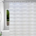 thumbnail image 4 of mtvxesu Striped Waterproof Polyester Shower Curtain with Hooks for Bathroom, 1 Piece, 4 of 6