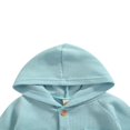 thumbnail image 4 of Infant Baby Girls Boys Solid Color Romper Long Sleeve Hooded Jumpsuit with Pockets for Spring Fall, 4 of 6