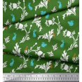 thumbnail image 2 of Soimoi Viscose Chiffon Fabric Leaves,Floral & Rabbit Animal Print Fabric by the Yard 42 Inch Wide, 2 of 3