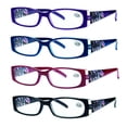 thumbnail image 1 of READING GLASSES 4 Pack Quality Spring Hinge Stylish Designed Womens Glasses for Reading +3.25, 1 of 6