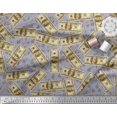 thumbnail image 3 of Soimoi Rayon Fabric Dollar Currency Note & Leaves Print Fabric by The Yard 42 Inch Wide, 3 of 3