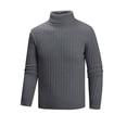 thumbnail image 1 of fatyb Chandail pour Hommes à Col Roulé Décontracté Tricoté Extensible à Manches Longues Hauts Chauds d'Automne Hiver pour Hommes, 1 of 5