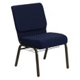 thumbnail image 1 of Bowery Hill Patterned Church Stacking Chair in Navy Blue, 1 of 6