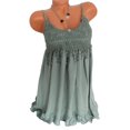 thumbnail image 3 of CAROOTU Robe à Bretelles pour Femmes Mini Débardeur en Dentelle Sans Manches Fête Été Plage Robe Courte Grande Taille, 3 of 8