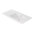 thumbnail image 2 of American Imaginations 35.5-in. W 1 Hole Ceramic Top Set In White Color - Overflow Drain Incl. AI-32993, 2 of 9