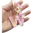 thumbnail image 3 of ORUYROP Initials Letter Keychain Pink Tassel Butterfly Pendant for Women Girls Wallet Backpack Purses, 3 of 4