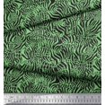 thumbnail image 2 of Soimoi Green Rayon Crepe Fabric Leopard & Wild Animal Skin Print Sewing Fabric BTY 46 Inch Wide, 2 of 3