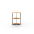 thumbnail image 2 of Home Basics 3 Tier Wood Corner Shelf, Natural, 2 of 2