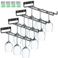 thumbnail image 1 of 4PCS Wine Glass Holder Set Wall Mounted Wine Glass Rack 11.81 inch Iron Wire Glasses Storage Hanger, 1 of 8