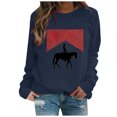 thumbnail image 1 of XZNGL Womens Fashion Pullover Round-Neck Long Sleeve Printed Blouses Sweatshirt Tops, 1 of 1