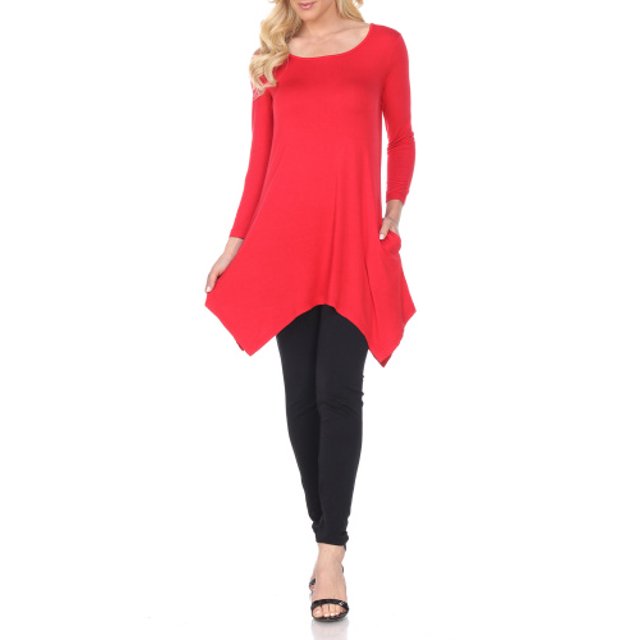 (Rouge, m) - Tunique Unie pour Femme
