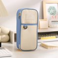 thumbnail image 4 of Kyusrd Summer Savings Deals 2025!Singles Layer Hanging Rope Large Capacity Canvas Pencil Case Stationery Bag Multifunctional Pencil Case, 4 of 6