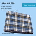 thumbnail image 3 of Grandes Tapis d'Urine Multicolores TPU Lavables Réutilisables en Coton Incontinence Imperméables Coussin d'Incontinence en Coton Couche Pliable Matelas Absorbant Lange Draps de Lit Carreaux Bleus1, 3 of 6