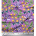 thumbnail image 1 of Soimoi Feuilles de Tissu Poly Georgette & Tissu Imprimé Artistique Floral 1 Yard 52 Inch Wide, 1 of 5