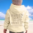 thumbnail image 2 of Wdgfv Chandails à Capuchon et Chandails pour Filles, Chandail à Enfiler d'Hiver Décontracté, Col Rond, Imprimé de Lettres, Chandails à Capuchon et Chandails, Beige, 11-12 Ans, 2 of 7