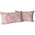 thumbnail image 1 of Pink Boho Throw Pillow Covers Set of 2 Monaco Rug Carpet Double Sided Pattern Cotton Soft Pillow Case Cushion Cover Pillowcase for Garden Couch Sofa Bed Decorative 12x20 inch, 1 of 5