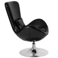 thumbnail image 3 of Chaise de réception latérale en cuir noir de la série Egg, 3 of 9