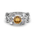 thumbnail image 1 of 6MM Round Citrine 925 Sterling Silver Solitaire Women Wedding Classic Designer Ring, 1 of 4
