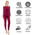 thumbnail image 4 of LANBAOSI Ensemble de sous-Vêtements Thermiques pour Femmes Couches de Base Douces Caleçons Longs Ensemble Chaud d'Hiver Haut et Bas Taille P-2TG, 4 of 7