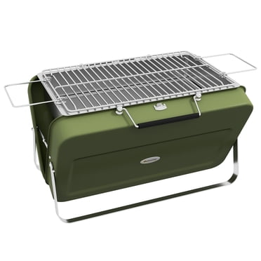 Outsunny Barbecue au Charbon Portable Mini avec Coque de Valise, Vert
