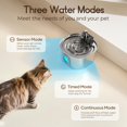 thumbnail image 3 of Stainless Steel Cat Water FountainWireless Pet Water Fountain Battery Operated oz/.L Automatic Water Dispenser for Dogs with Quiet Pump Easy Clean for Cats Dogs Multiple Pets, 3 of 7