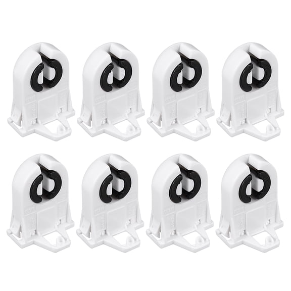 Unique Bargains 8 Pcs 2A G13-F266 T8 Socket G13 Base Fluorescent Lamp Holder Light Accessory White