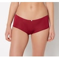 thumbnail image 1 of Ultrasoft Modal Boyshort  Panty with Rosette Detail in Plum Rose, 1 of 5