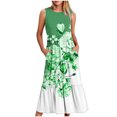 thumbnail image 1 of SDNall Womens Round Neck Sleeveless Printed Dress, 1 of 9