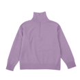 thumbnail image 4 of WTXUE Womens Long Sleeve Quarter Zip Pullover Sweater Casual Loose V Neck Collared Ribbed Knit Jumper Tops Soft Oversized Tunic Sweaters Light Violet 3Xl, 4 of 9