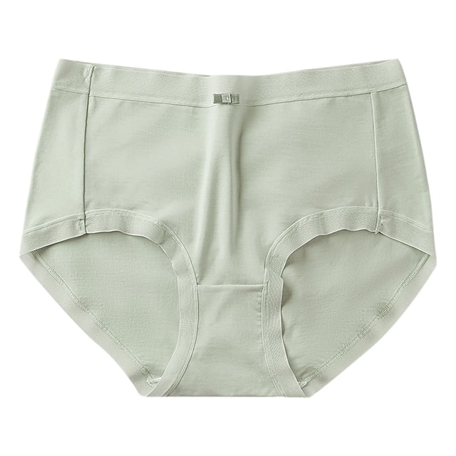 Popular Picks,Medium-Waist Underwear, Solid Color, Soft棉材质, Breathable, For Daily, Comfortable Fit, Seamless Design Perfect for Work|Nylon,Spandex,Mint Green,Sopatenor