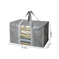 thumbnail image 3 of Dadatutu Moving Bags, Large Moving Boxes, College Packing Storage Boxes with Lids, Heavy Duty Totes, Sturdy Handles, Zipper, Clear Window, 27X15X13Inch, 3 of 5