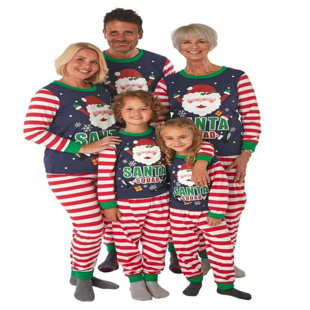 Family Matching Christmas Pajama Sets Snowman Top Pants 2PCS Christmas PJs Bodysuits