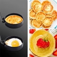 thumbnail image 4 of RRJ Stainless Steel Omelet Ring , Non Stick Pancake Egg Ring, Circular Omelet Maker Container With Handle, Iron Spray Coated Cooking Tool for Breakfast Kitchen, 4 of 5