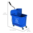 thumbnail image 3 of HOMCOM Seau à Vadrouille Compact avec Essoreuse sur Roues 5 Gallons, Bleu, 3 of 10