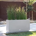 thumbnail image 5 of Veradek Block Series Jardinière Longue Moyenne en Plastique - Blanc, 5 of 5