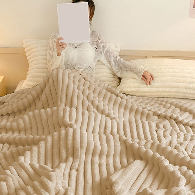 Couverture Raschel Douce et Épaisse à Double Couche, un Incontournable pour Se Réchauffer en Hiver, Convient aux Lits, aux Sofas et à d'Autres Scènes, Offrant un Confort Ultime