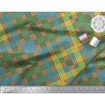 thumbnail image 3 of Soimoi Cotton Voile Fabric Window Pane Check Print Fabric by The Yard 56 Inch Wide, 3 of 3