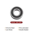 thumbnail image 4 of Unique Bargains 685-2RS Roulements à Billes 5mmx11mmx5mm Acier Chromé ABEC3 Double Étanchéité Lot de 10, 4 of 6