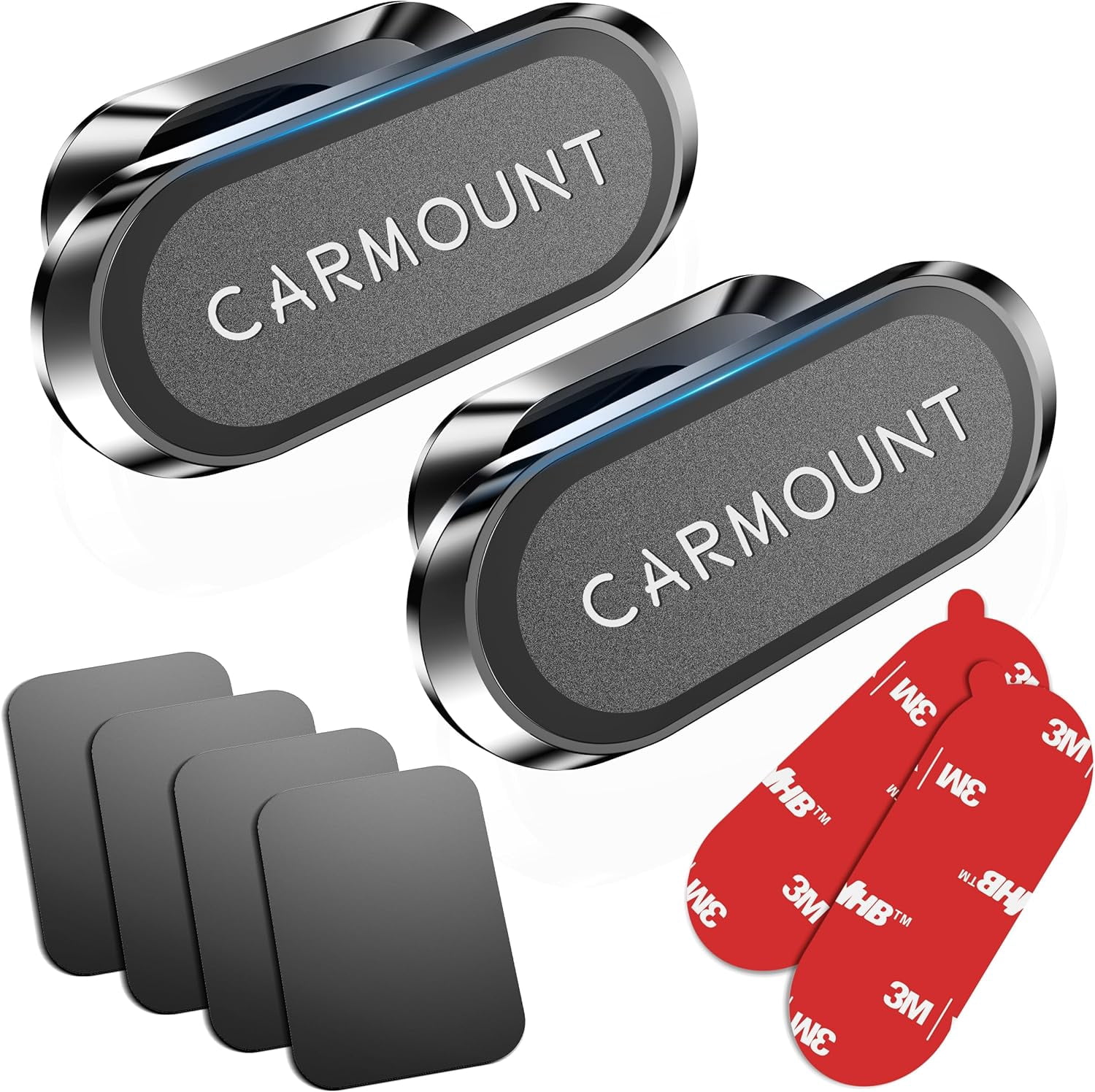 【2-Pack】 Support Magnétique pour Téléphone de Voiture【Super Aimants】Carmount 2.0 Support Magnétique pour Téléphone【Rotation 360°】Supports Universels pour Tableau de Bord de Téléphone pour Votre Voiture Support de Téléphone pour Voiture pour iPhone & Toutes Voitures