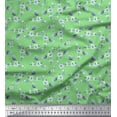 thumbnail image 1 of Soimoi Poly Georgette Fabric Leaves & Magnolia Floral Decor Fabric Printed Yard 52 Inch Wide, 1 of 5