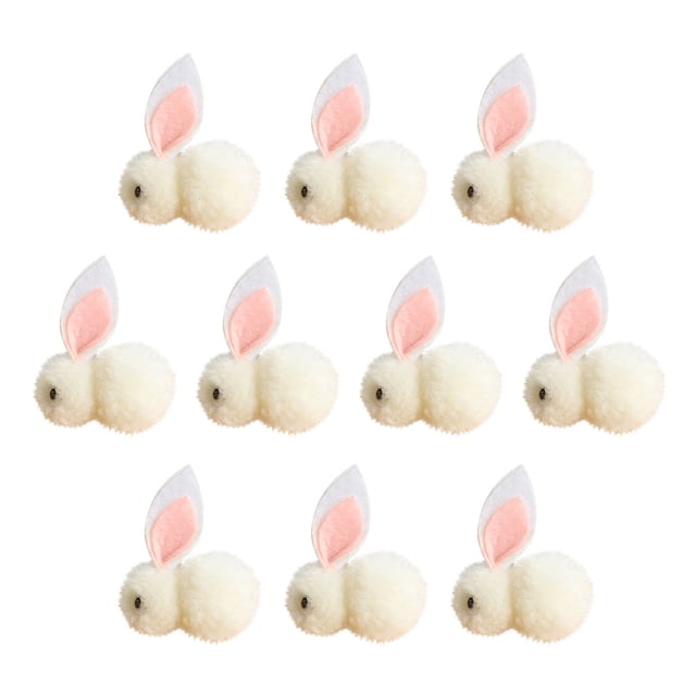 10Pcs Easter Decoration Plush Mini Bunny Easter Bunny Doll Toy Gift