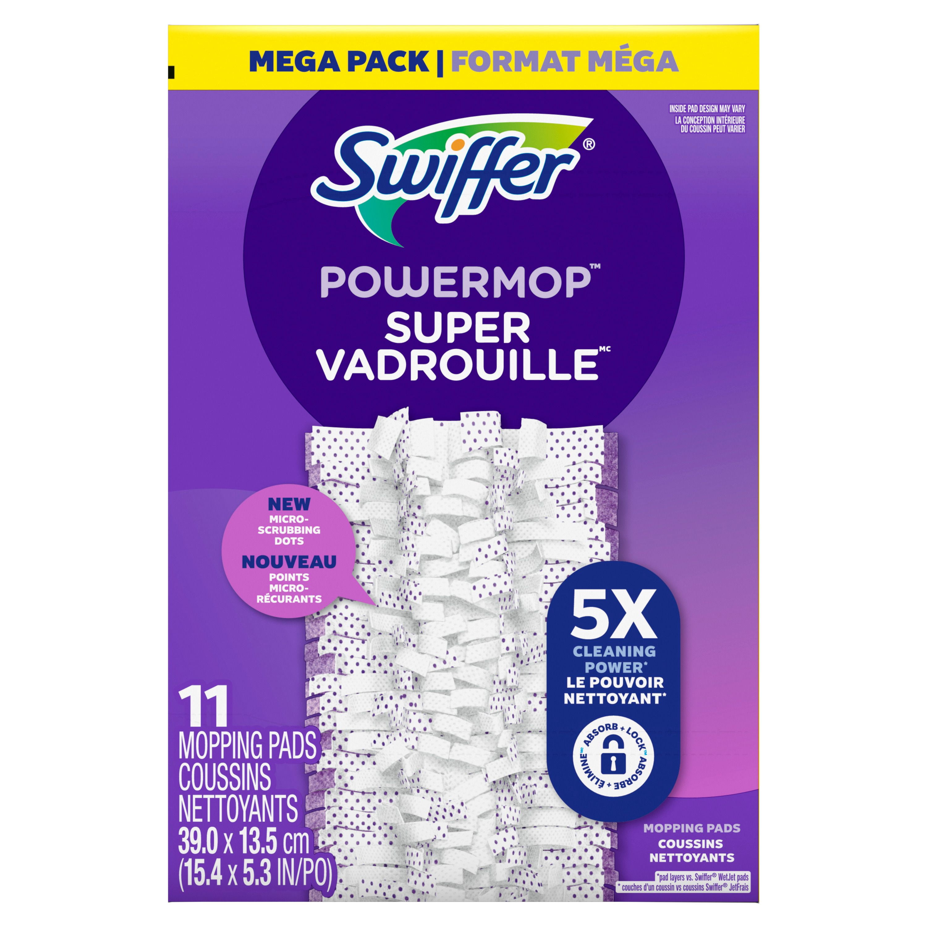 Recharges de coussins nettoyants multi-surfaces Swiffer SuperVadrouille pour planchers, 11 unités
