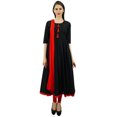 thumbnail image 2 of Atasi Robe Salwar Noire Anarkali de Designer pour Femme, Ensemble Ethnique Indien en Coton-14, 2 of 7